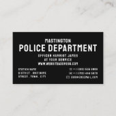 Gewoon gebold, politieagent, rechtshandhaving visitekaartje (Voorkant)