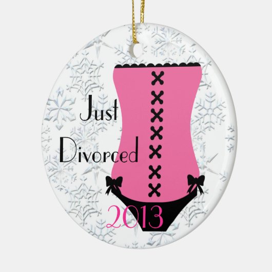 Gewoon gedesforceerde kerstversiering keramisch ornament (Links)