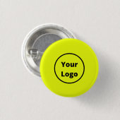 Gewoon geel logo toevoegen ronde button 3,2 cm (Voorkant /achterkant)