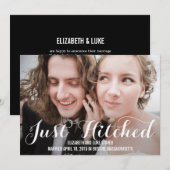 Gewoon gehitte bruiloft aankondiging - Wit (Voorkant / Achterkant)