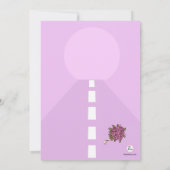 Gewoon gehuwd 2 pootse uitnodiging tot het huwelij (Achterkant)