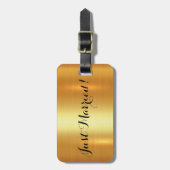 Gewoon gehuwd bagagelabel voor huwelijksreis (Voorkant verticaal)