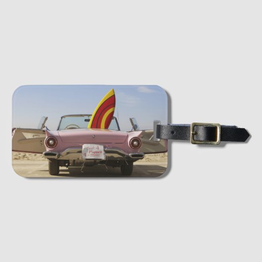 Gewoon gehuwd bord en surfboard bagagelabel (Voorkant (horizontaal))