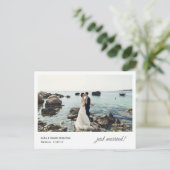 Gewoon gehuwd Briefkaart van aankondiging van aank (Staand voorkant)