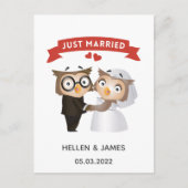 Gewoon gehuwd Briefkaart van aankondiging van huwe (Voorkant)