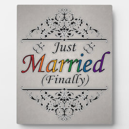 Gewoon gehuwd (eindelijk) Gay Pride Design Fotoplaat