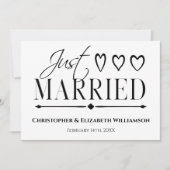 Gewoon gehuwd gewoon modern huwelijk aankondiging (Voorkant)