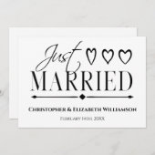 Gewoon gehuwd gewoon modern huwelijk aankondiging (Voorkant / Achterkant)