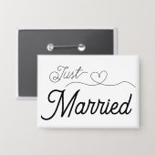 Gewoon gehuwd hart button (Voorkant / Achterkant)