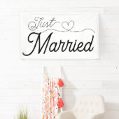 Gewoon gehuwd hart spandoek (Insitu)