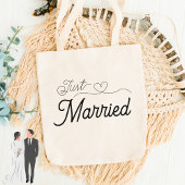 Gewoon gehuwd hart tote bag