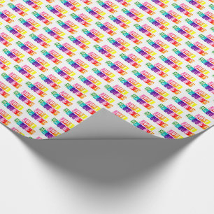 Gewoon gehuwd kleurrijk regenboogpatroon cadeaupapier