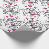 Gewoon gehuwd marshon-papier voor het oppakken van cadeaupapier (Hoek)