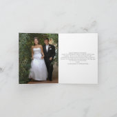 Gewoon gehuwd met Elegant Pink Floral Foto Weduwsc Aankondiging (Binnen)