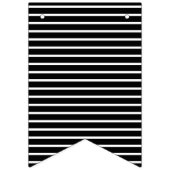 Gewoon gehuwd met zwarte en witte bruiloft vlaggetjes (Tweede vlag)