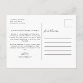 Gewoon gehuwd modern Casual script bruiloft Aankondigingskaart (Achterkant)