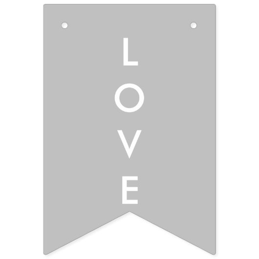 Gewoon gehuwd Monogram Black White Silver Vlaggetjes (Eerste vlag)