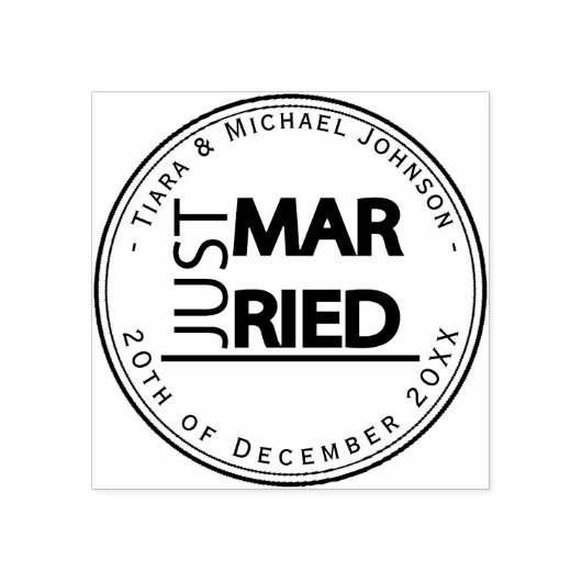 Gewoon gehuwd - Personaliseren Rubberstempel (Afrduk)