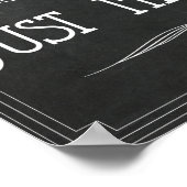 Gewoon gehuwd poster voor deco bruiloft (Hoek)