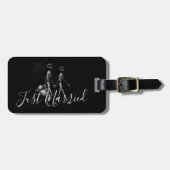 Gewoon gehuwd röntgenskelet Honeymoon Couple Bagagelabel (Voorkant horizontaal)