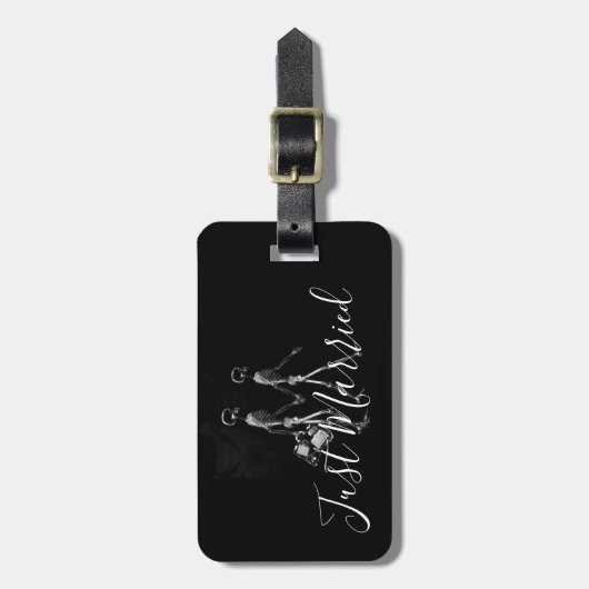 Gewoon gehuwd röntgenskelet Honeymoon Couple Bagagelabel (Voorkant verticaal)