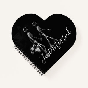 Gewoon gehuwd röntgenskelet Honeymoon Couple Notitieboek