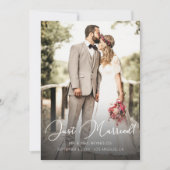 Gewoon gehuwd script en foto's optioneel ontvangen kaart (Voorkant)