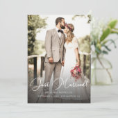 Gewoon gehuwd script en foto's optioneel ontvangen kaart (Staand voorkant)