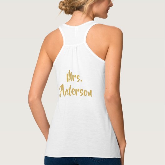 Gewoon gehuwd Shirt met goudkoorts Typografie (Achterkant)