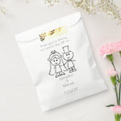 Gewoon gehuwd teken Afbeelding paar witte tas Bedankzakje (Gezegeld)