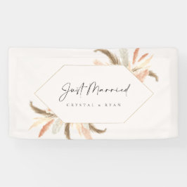 Gewoon gehuwd teken van de bruiloft van de autoban spandoek