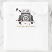 Gewoon gehuwd tin kan weduwsticker zijn vierkante sticker (Tas)