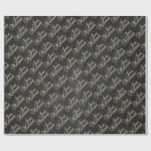 Gewoon gehuwd - zwart karton - huwelijk cadeaupapier (Vlak)