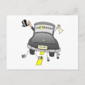 Gewoon gehuwde auto aankondigingskaart (Voorkant)