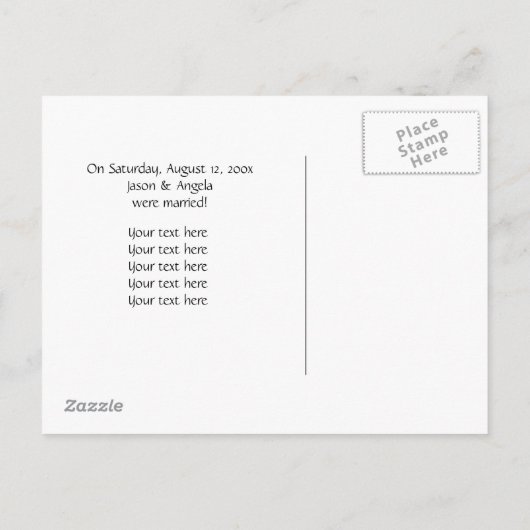 Gewoon gehuwde auto aankondigingskaart (Achterkant)