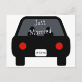 Gewoon gehuwde auto aankondigingskaart (Voorkant)