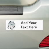Gewoon gehuwde auto die blikjes sleept bumpersticker (Op auto)