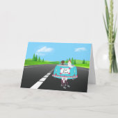 Gewoon gehuwde auto op weg kaart (Voorkant)