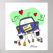 Gewoon gehuwde auto poster (Voorkant)