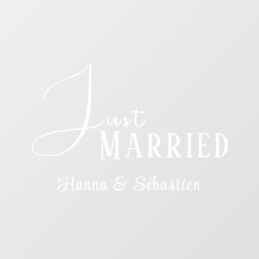 Gewoon gehuwde auto raamsticker (Vel)