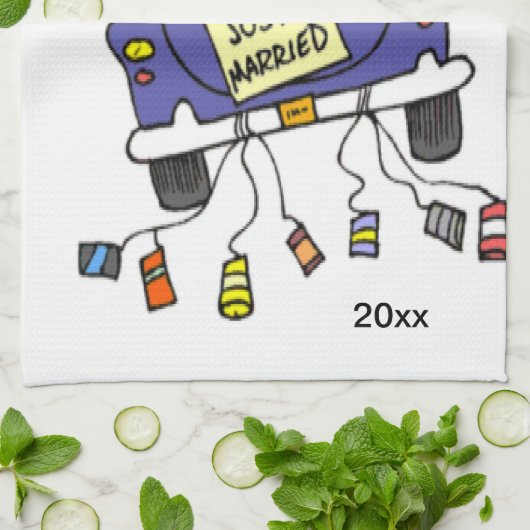 Gewoon gehuwde auto theedoek (Gevouwen)