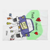 Gewoon gehuwde auto theedoek (Horizontaal)