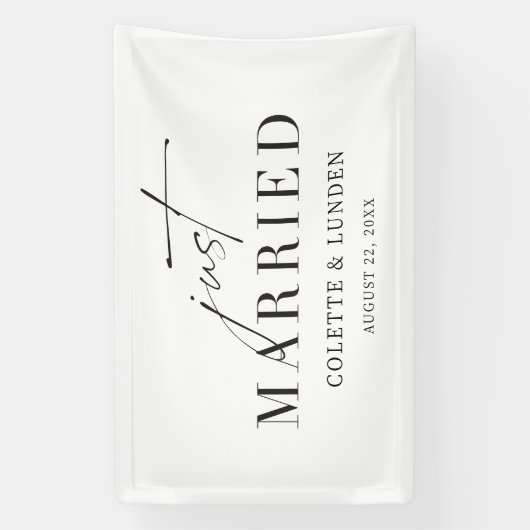 Gewoon gehuwde autobanner Ontvanging Decoratie C30 Spandoek (Verticaal)