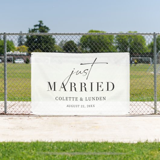 Gewoon gehuwde autobanner Ontvanging Decoratie C30 Spandoek (Insitu)