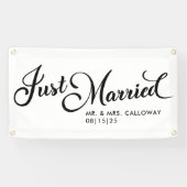 Gewoon gehuwde autobanner spandoek (Horizontaal)