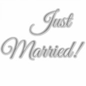 Gewoon gehuwde autoruit sticker (Voorkant)