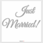 Gewoon gehuwde autoruit sticker<br><div class="desc">Gewoon getrouwde auto raam sticker voor Passen getrouwd!</div>