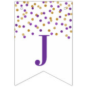 Gewoon gehuwde banner Gold Silver Confetti (Derde vlag)
