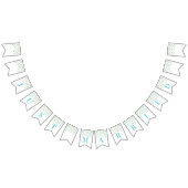 Gewoon gehuwde banner Light Blue Gold Confetti (Alle)