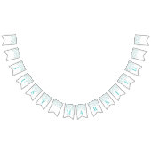 Gewoon gehuwde banner Light Blue Silver Confetti (Alle)